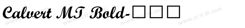 Calvert MT Bold字体转换